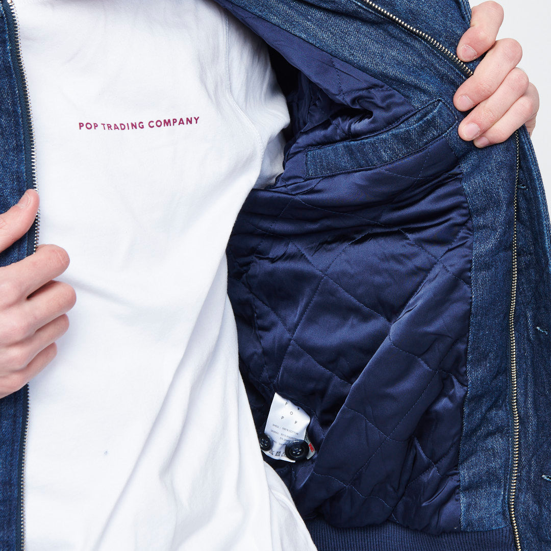 Pop Trading Company - Varsity Jacket (Denim)