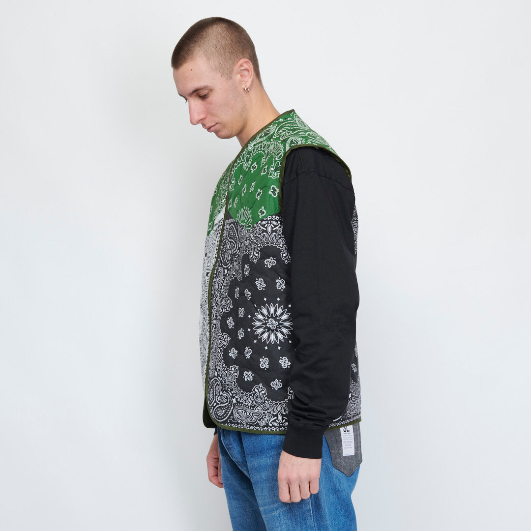 SL Supply - Liner Bandana Veste (Black/White/Green)