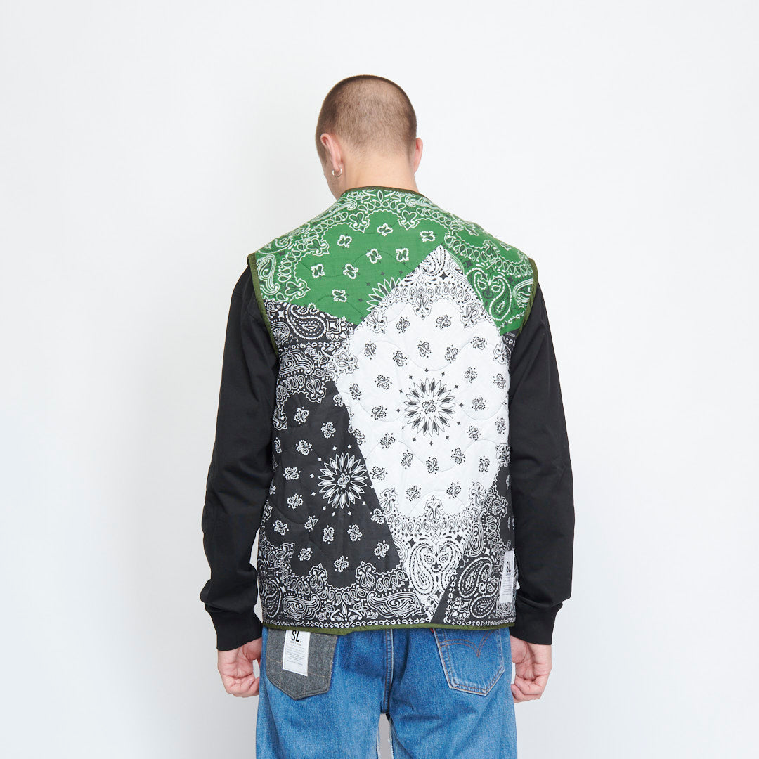 SL Supply - Liner Bandana Veste (Black/White/Green)