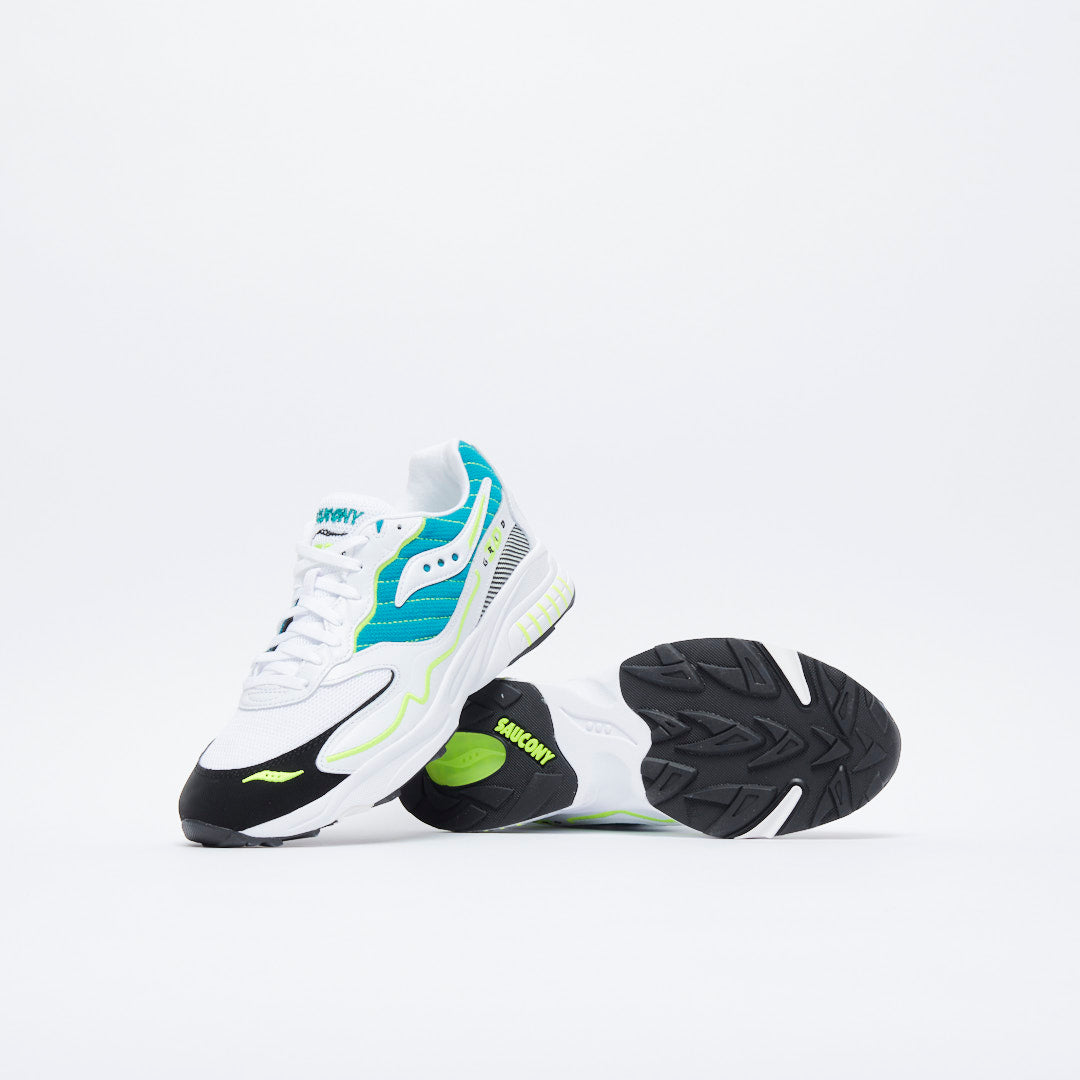 Saucony - 3D Grid Hurricane (White/Green)