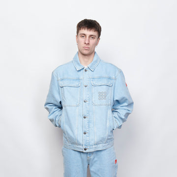 The New Originals - Multi Pocket Denim Jacket (Light Wash Denim)