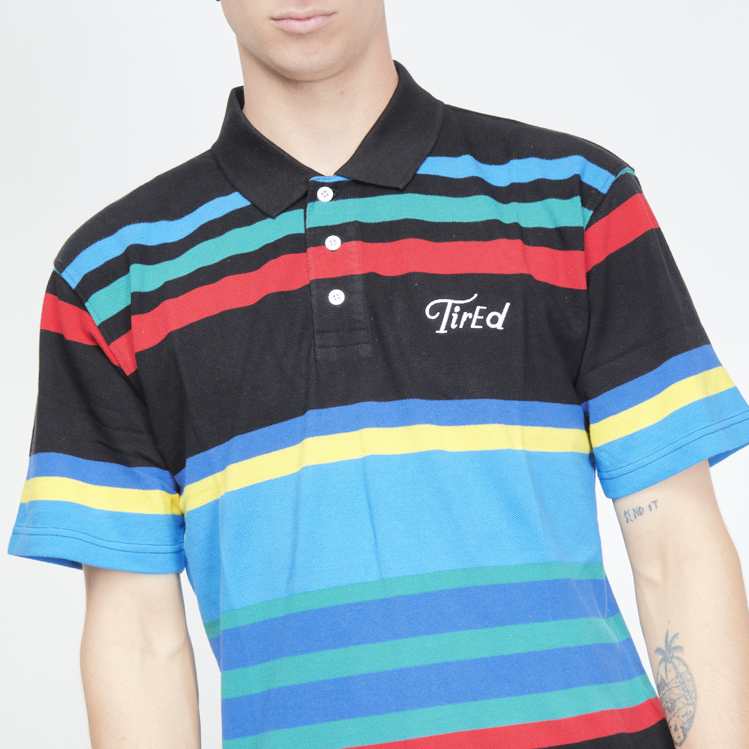 Tired Skateboards - Striped Polo (Multi)