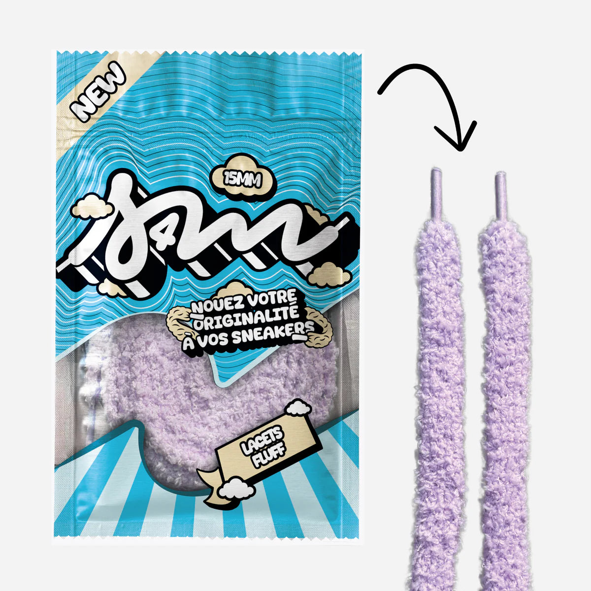 Lacets - Sell 4 Me - Fluffy Lace Large (Purple)
