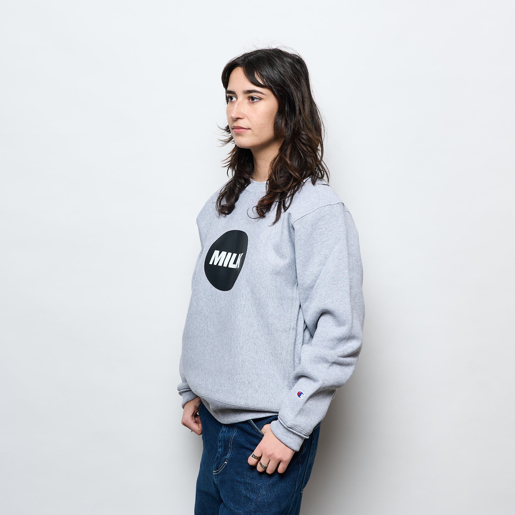 MILK x CHAMPION - Unisex Round Logo Crewneck Made In USA
