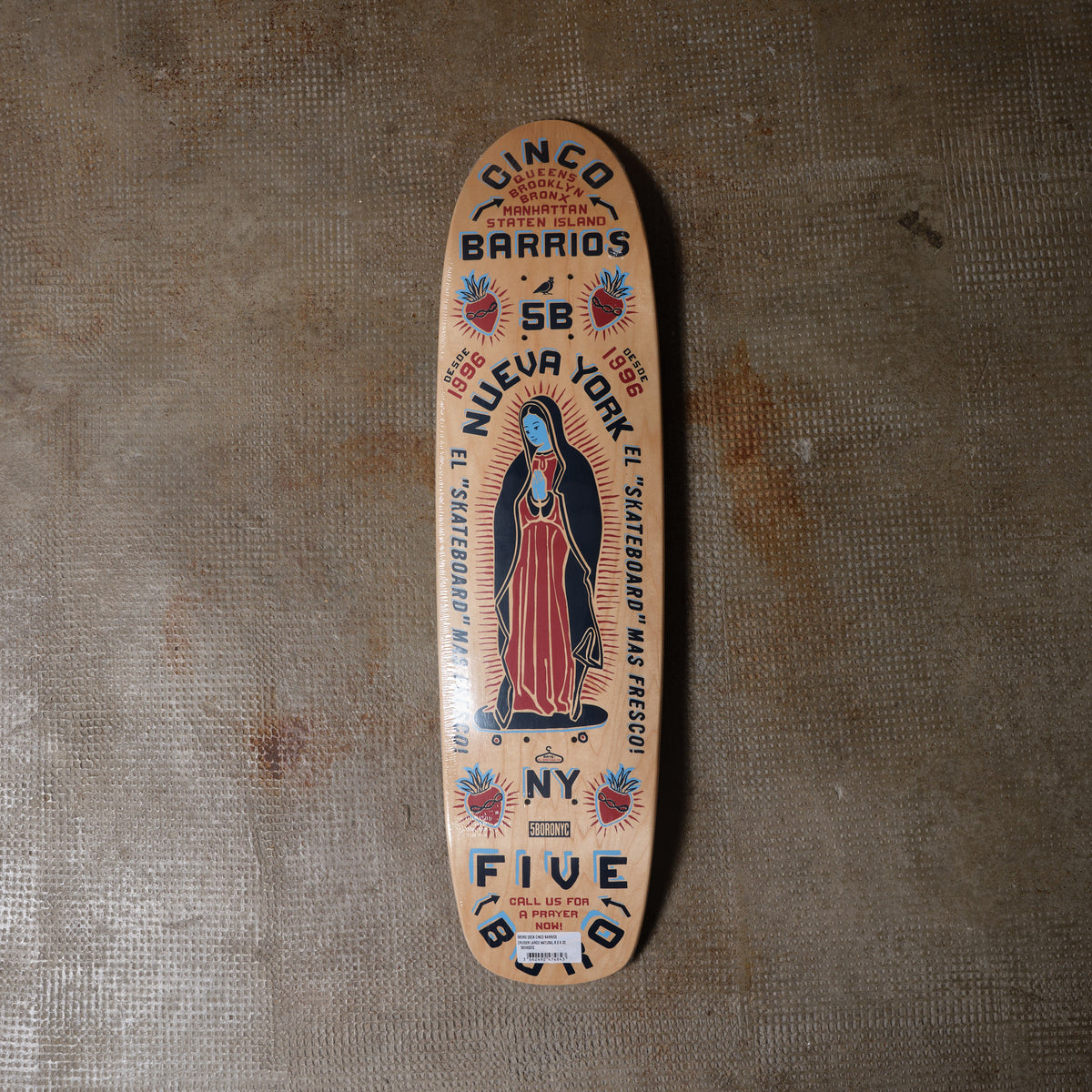 5 Boro Skateboards - Cinco Barrios Cruiser Natrual Large Deck 