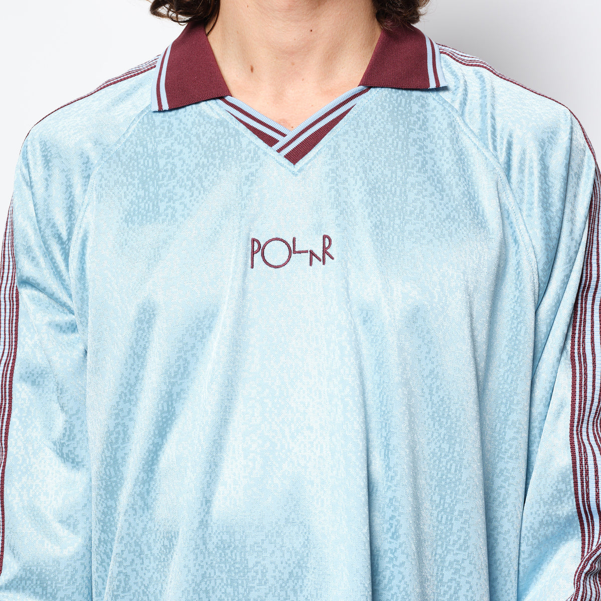 Polar Skate Co Davie LS Shirt (Sky Blue/Wine)