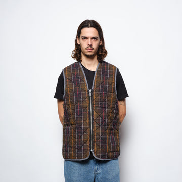 A.P.C x Barbour - Reversible Zip In Quilt Liner (Chambray)