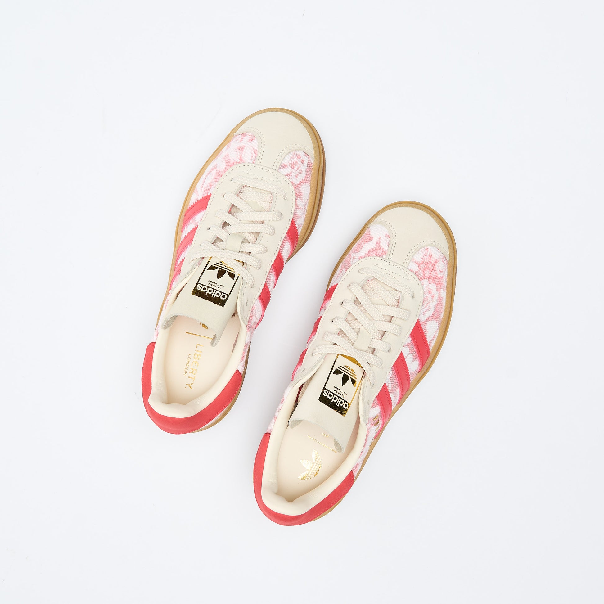 Liberty London x ADIDAS Originals - Gazelle Bold (White/Crew White/Beta Scarlett)