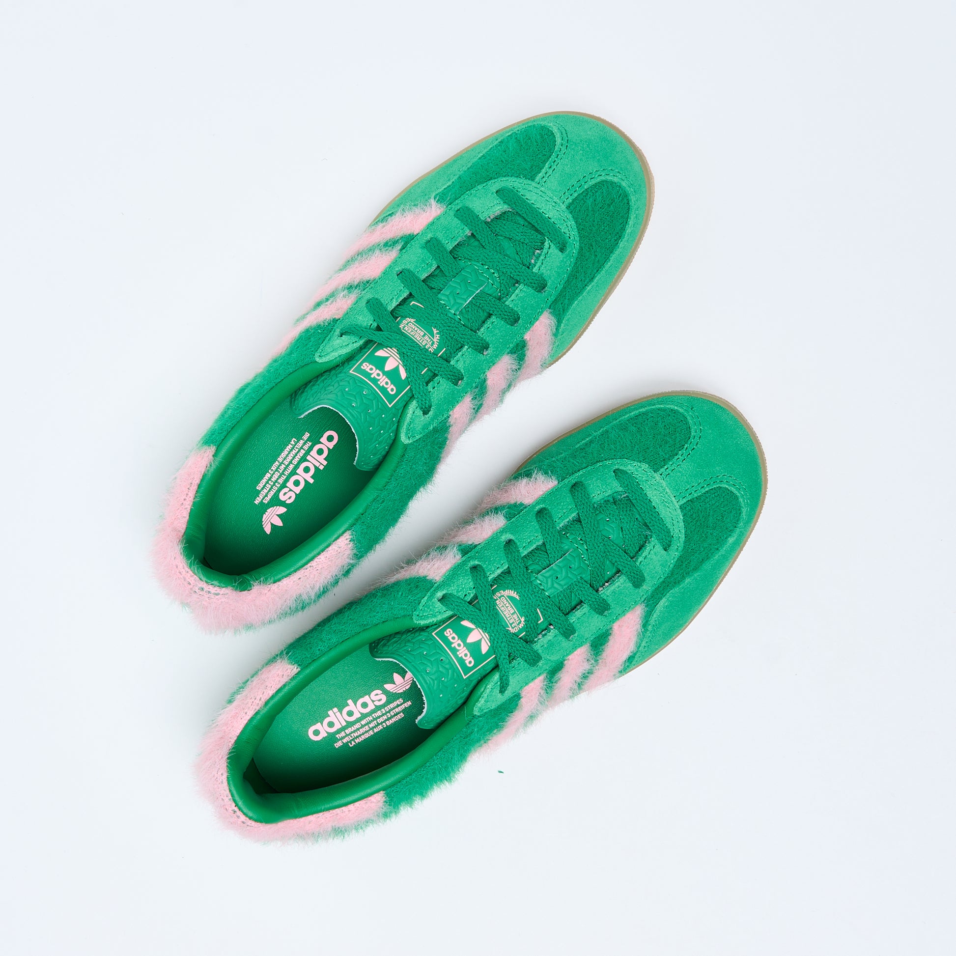 Adidas Originals - Indoor Gazelle (short green/GLOW PINK/GUM) MILK STORE Adidas Originals - Indoor Gazelle (short green/GLOW PINK/GUM) MILK STORE
