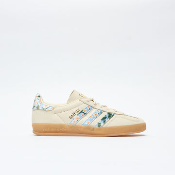 Liberty London x ADIDAS Originals - Gazelle Indoor W (Crew White/Gold Metallic/Tactile Blue)