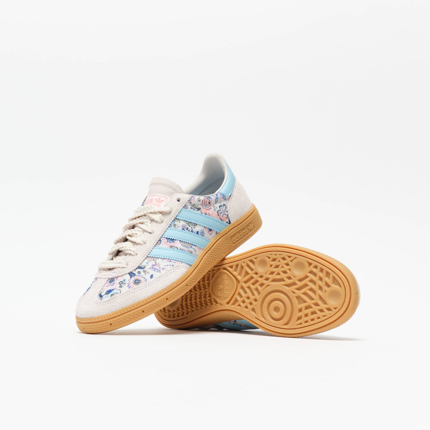 Liberty London x Adidas - Handball Spezial J (Off White/ Ice Blue/ Gum)