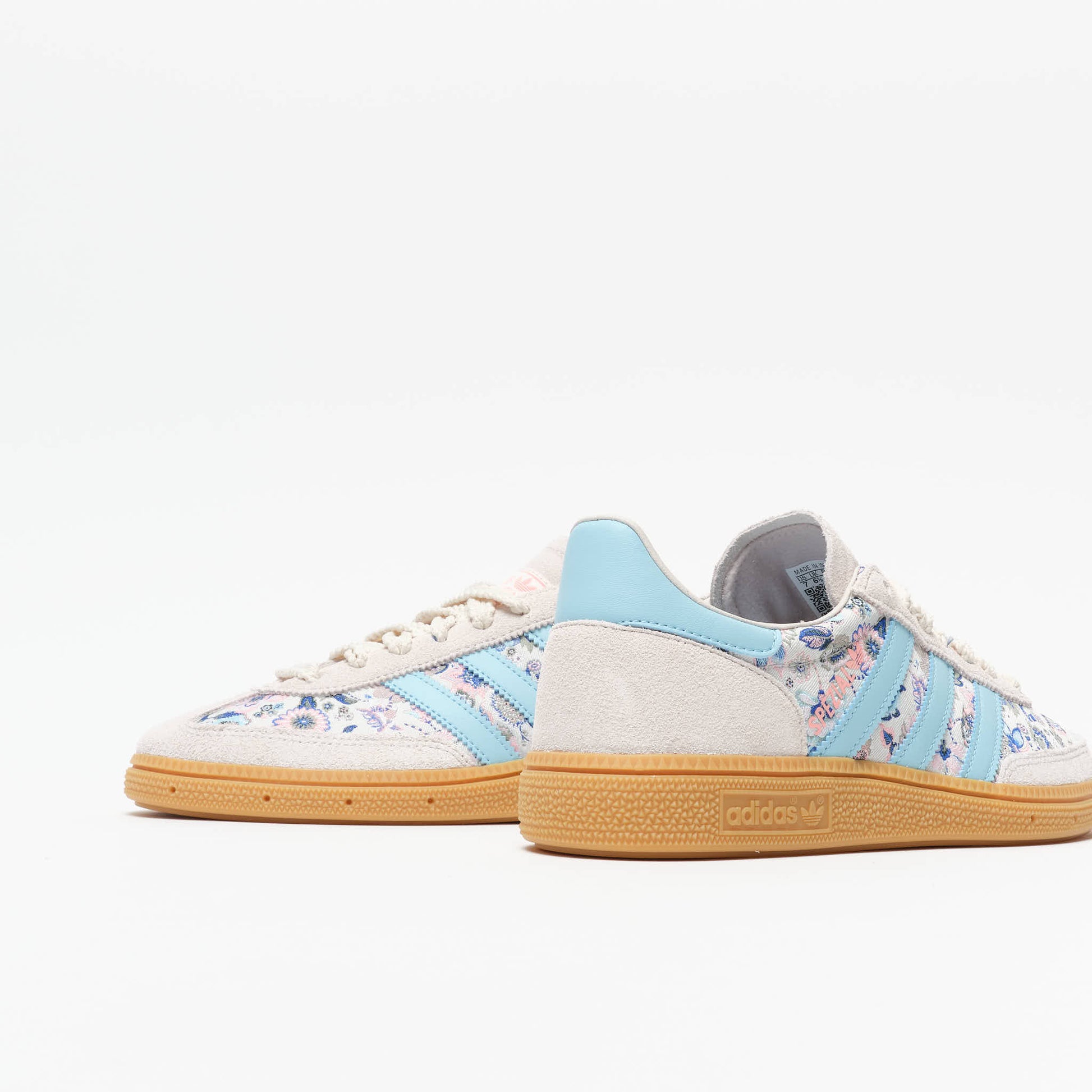 Liberty London x Adidas - Handball Spezial J (Off White/ Ice Blue/ Gum)
