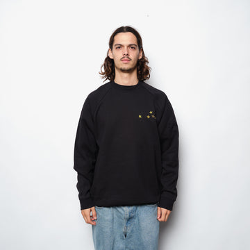 ADIDAS Skateboarding - Temple Of Skate Keep on Pushing Crewneck  Black