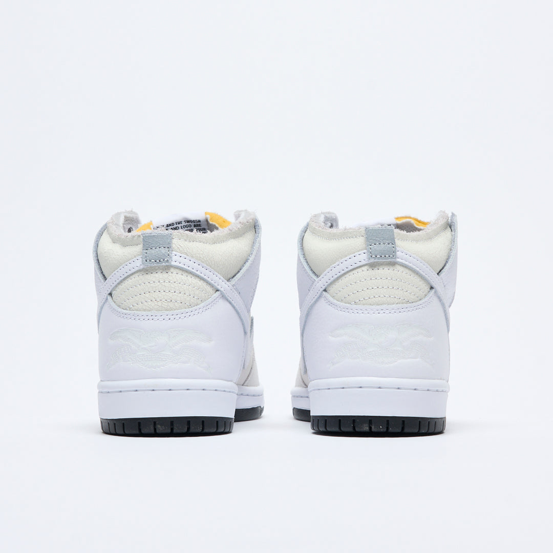 Anti-Hero Skateboards x Nike SB - Dunk High QS (White/White-Black)