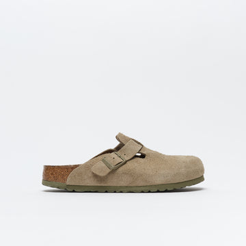 Sabots - Birkenstock Boston LEVE Narrow Fit Faded Khaki