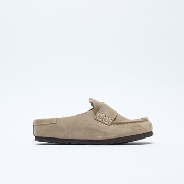 Birkenstock - Naples Wrapped Suede Narrow (Taupe)