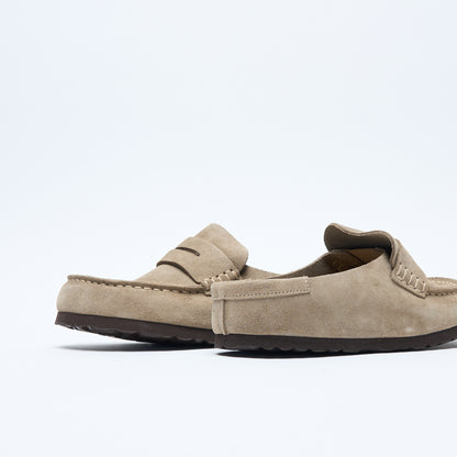 Birkenstock - Naples Wrapped Suede Narrow (Taupe)