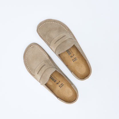 Birkenstock - Naples Wrapped Suede Narrow (Taupe)