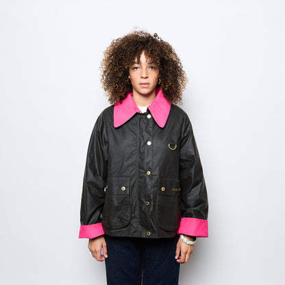 Barbour - Icons Spey Wax Jacket (Olive Classic/Fuchsia)