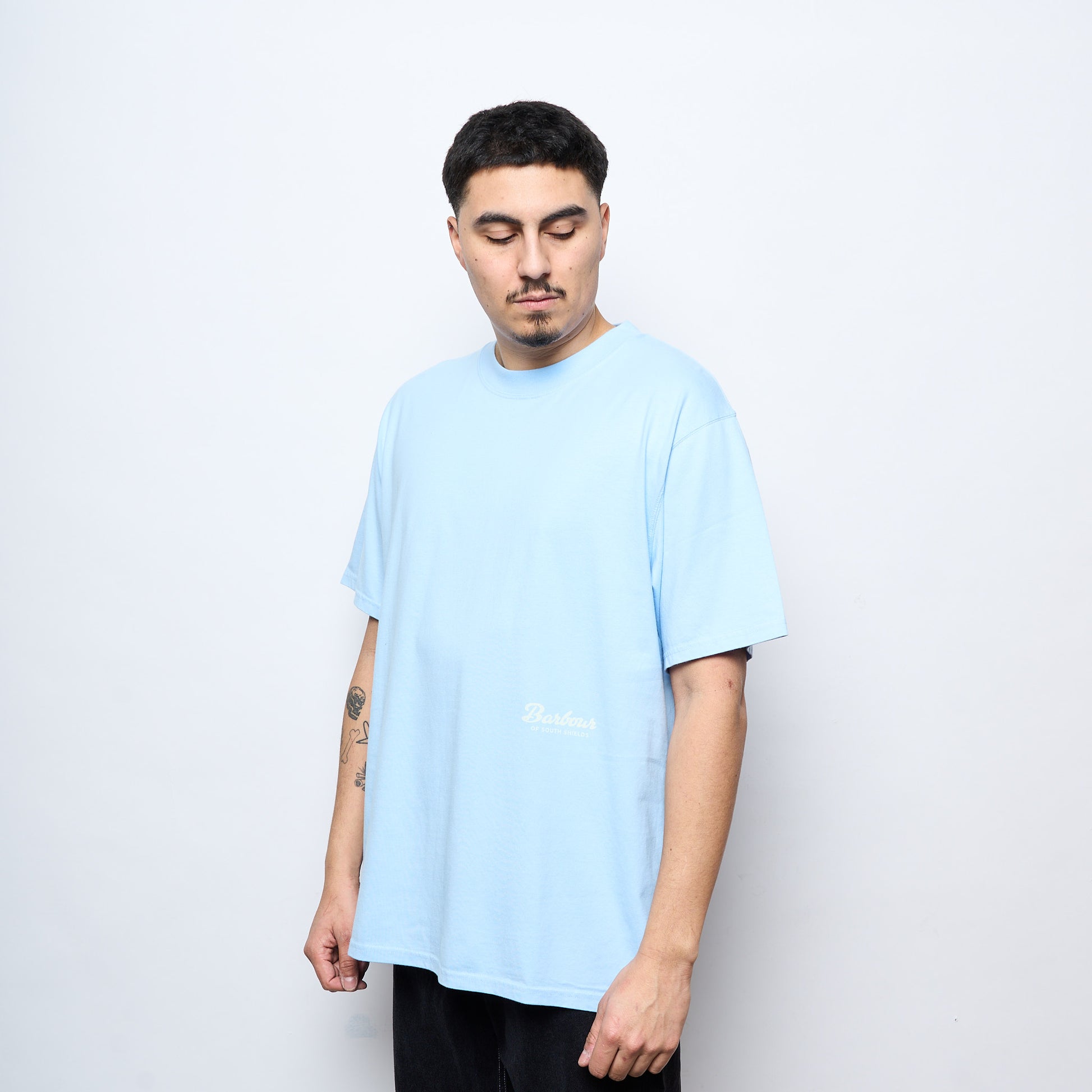Barbour - Newclyde OS Fit Graphic T-shirt (Chambray)