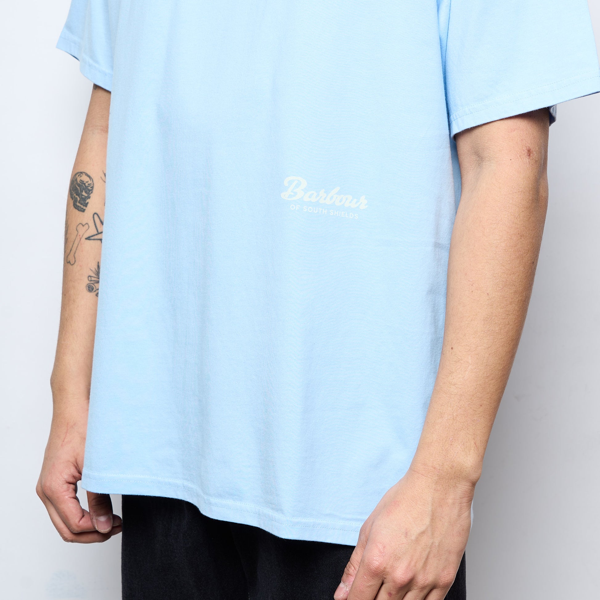 Barbour - Newclyde OS Fit Graphic T-shirt (Chambray)
