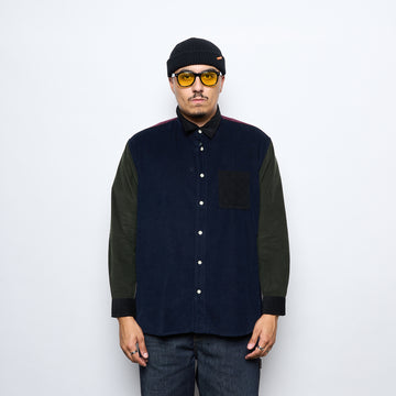 Barbour - Patchwok OS Cord Shirt (Navy)