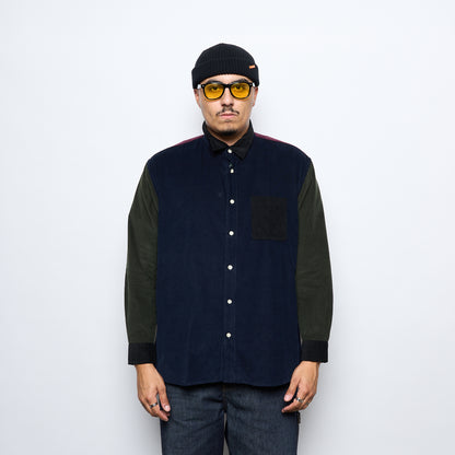 Barbour - Patchwok OS Cord Shirt (Navy)