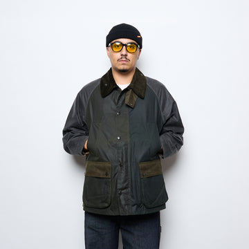 Barbour - Patchwork OS Bedale Wax Jacket (Sage/Multi)
