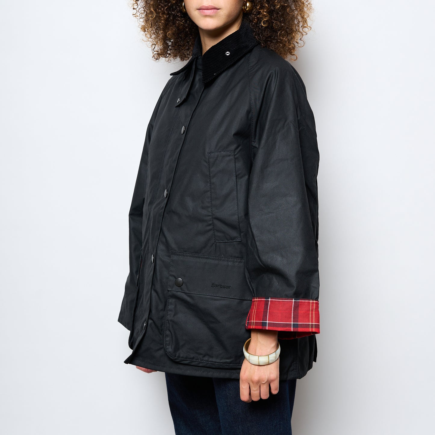Barbour - Woman Bedale Waxed Jacket (Black/Cardinal)