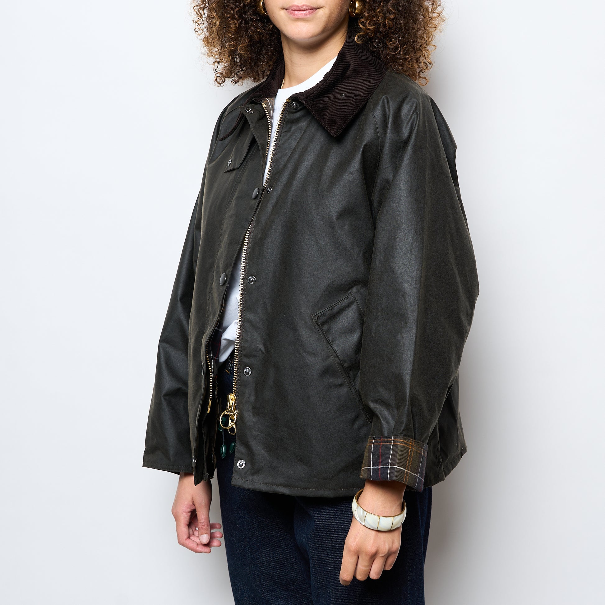 Barbour - Woman Transport Waxed Jacket (Olive/Classic)