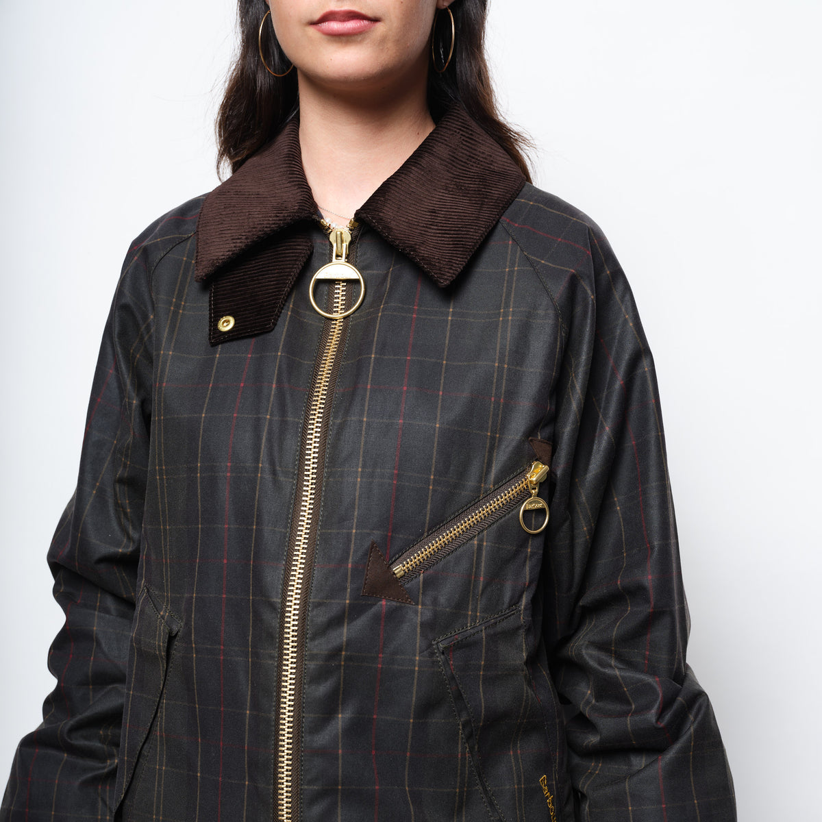 Barbour Arlene Checked Wax Jacket Women (Classic/Shadow Classic)
