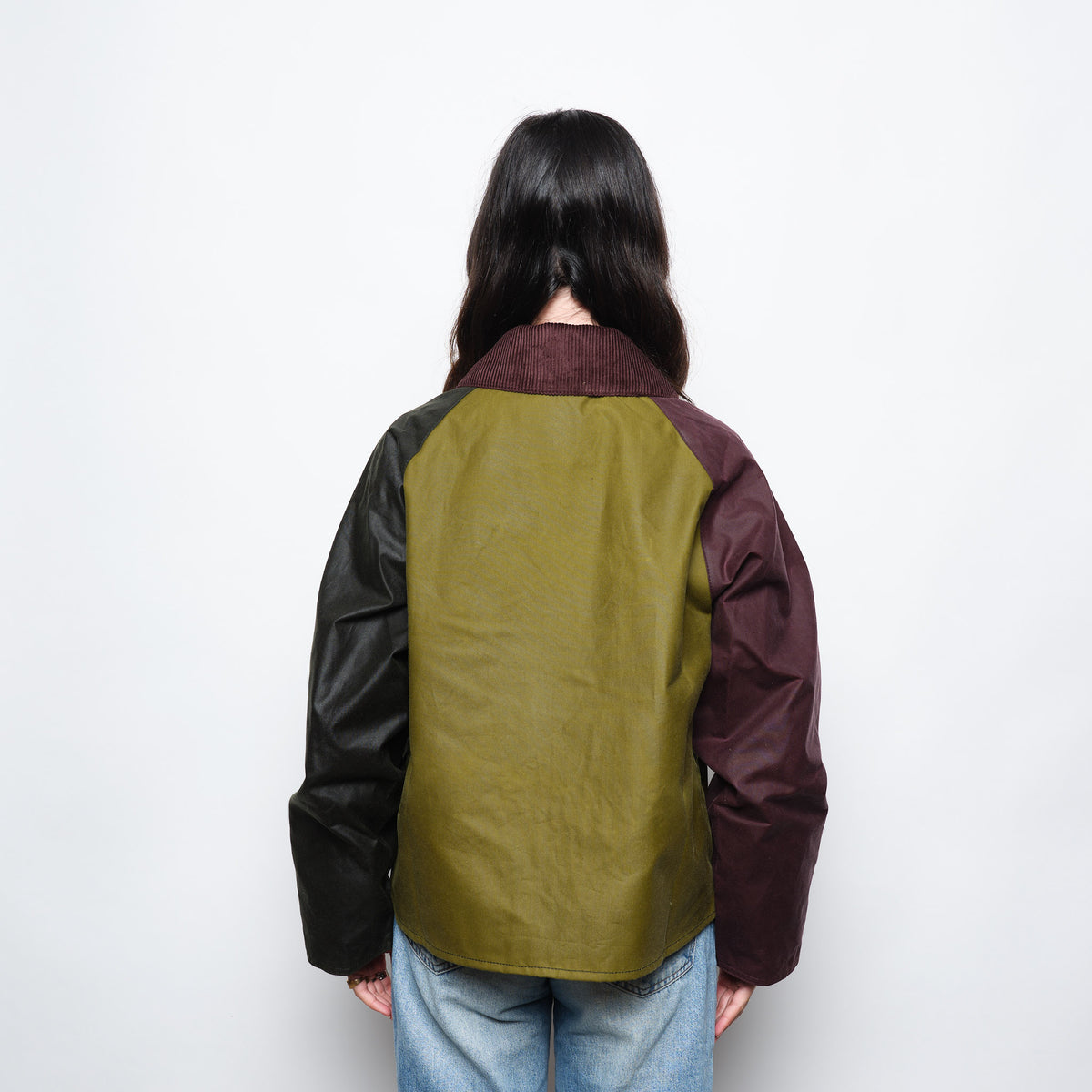 Barbour Arlene Wax Jacket Women (Golden Olive/Fern/Bordeaux)