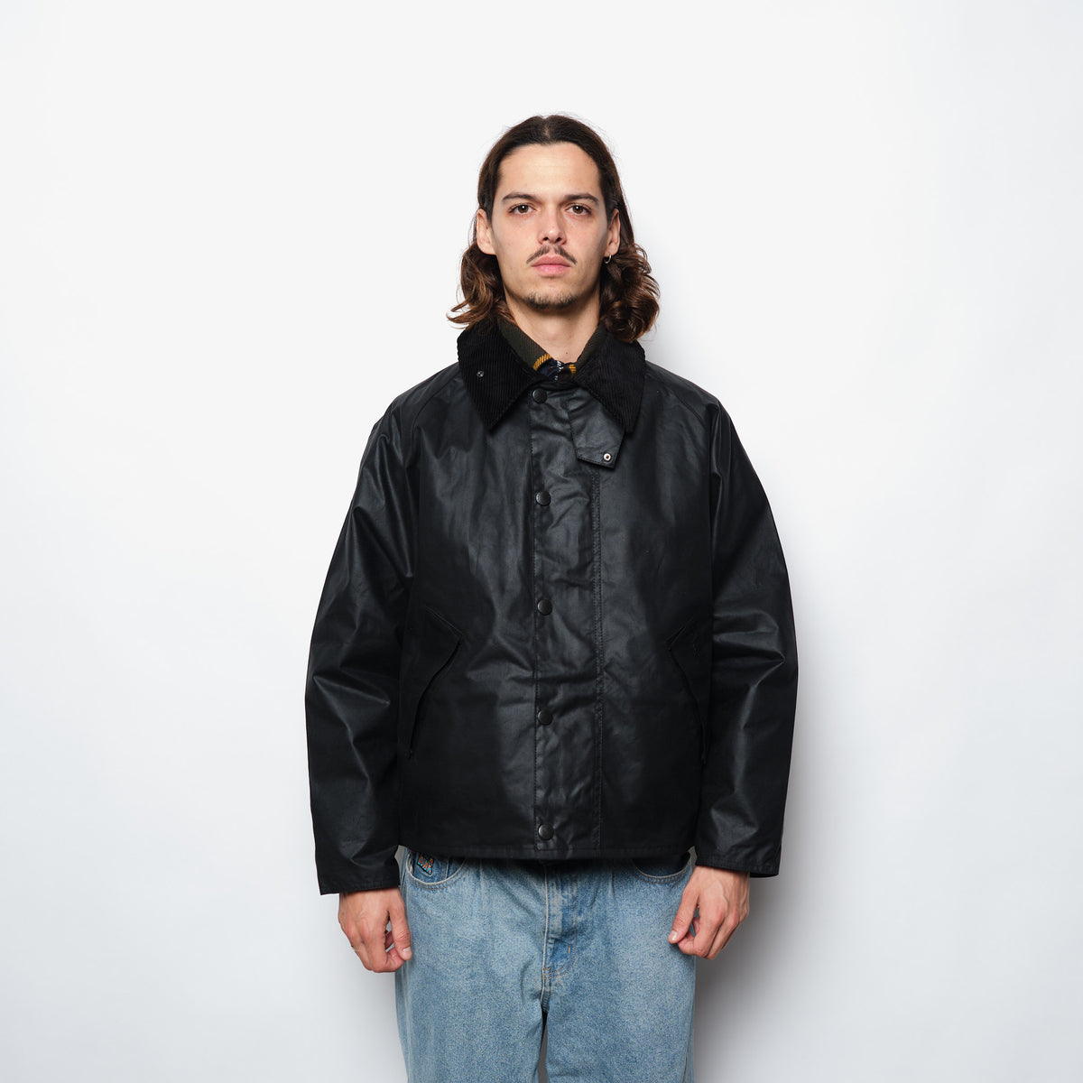 Barbour OS Transport Wax Jacket Men (Black)