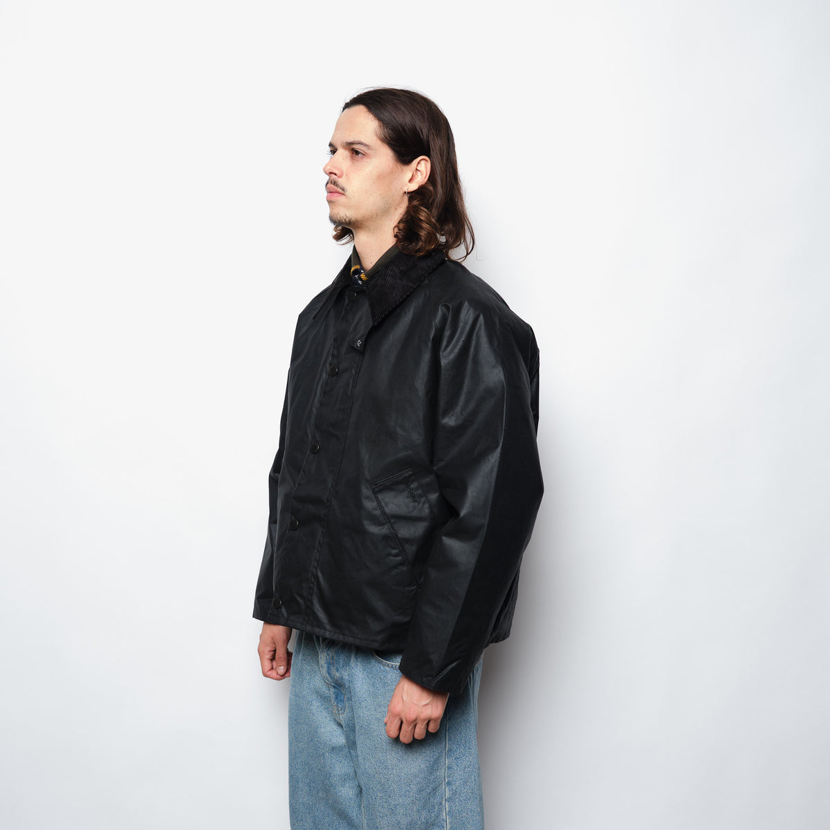 Barbour OS Transport Wax Jacket Men (Black)