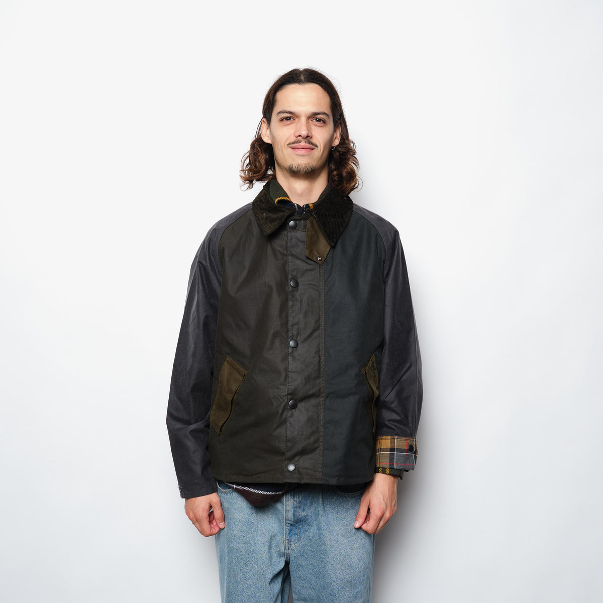 Barbour Patchwork Transport Wax Jacket Men Multi