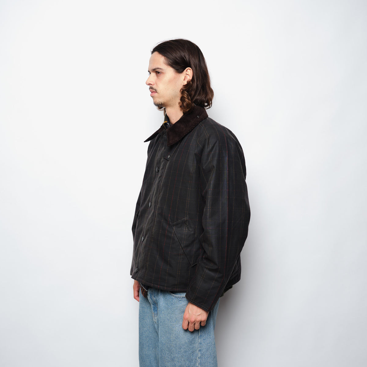Barbour Tartan Transport Wax Jacket Dark Tartan