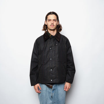 Barbour Tartan Transport Wax Jacket Dark Tartan
