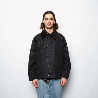 Barbour Tartan Transport Wax Jacket Dark Tartan