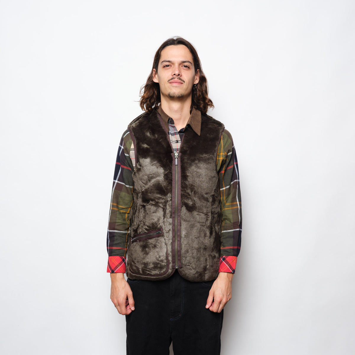 Barbour Warn Pile Waistcoat Zip-In Liner Sage