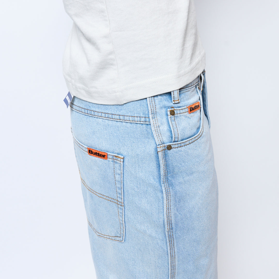 Butter Goods - Baggy Denim Shorts (Light Blue)