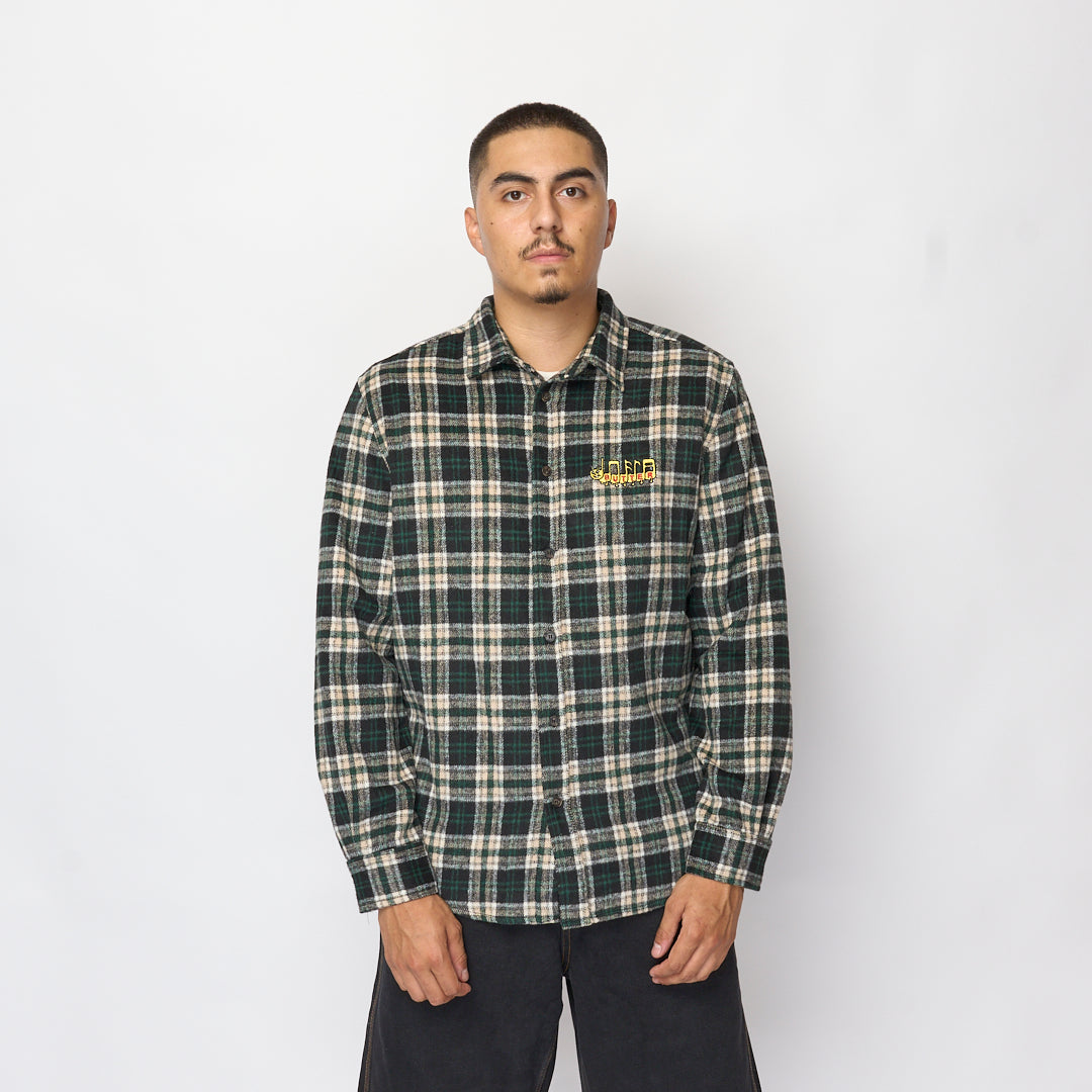 Butter Goods - Caterpillar Flannel Shirt (Navy/Forest)