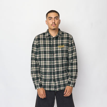 Butter Goods - Caterpillar Flannel Shirt (Navy/Forest)