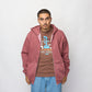 Butter Goods - Fabric Applique Zip-Thru Hood (Washed Rhubarb)