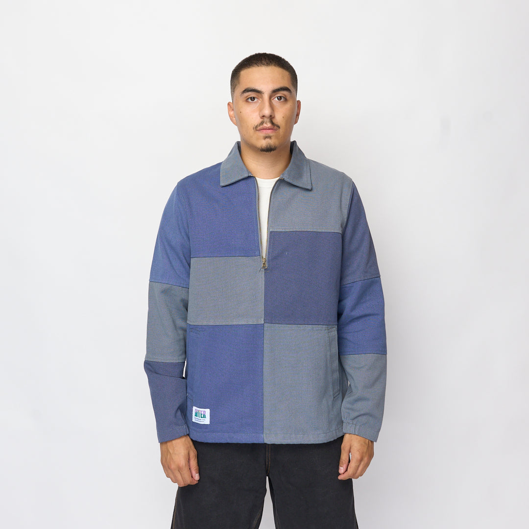 Butter Goods - Washed Canvas Patchwork Jacket (Washed Navy Butter Goods - Washed Canvas Patchwork Jacket (Washed Navy