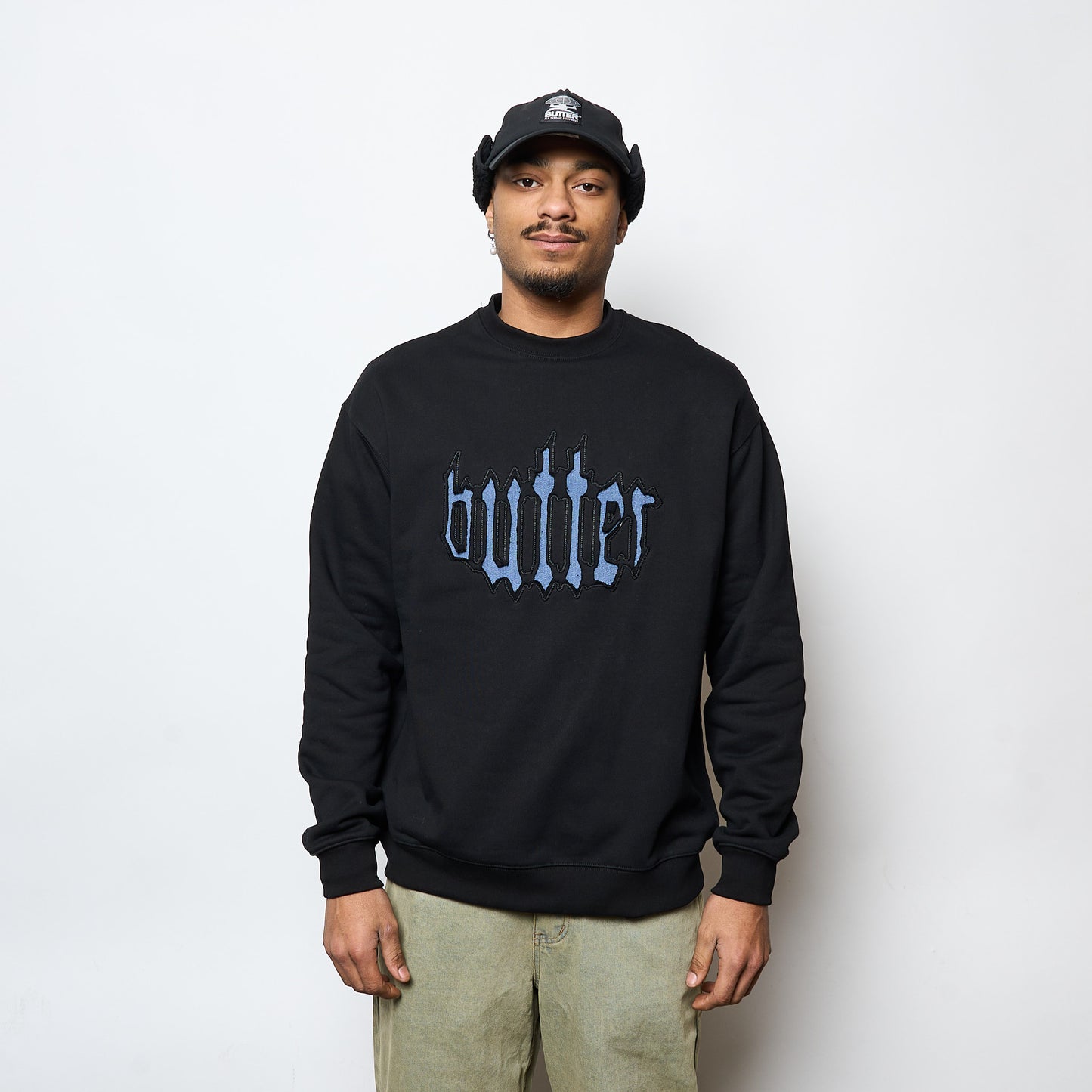 Butter Goods - Cut Out Applique Crewneck (Black)