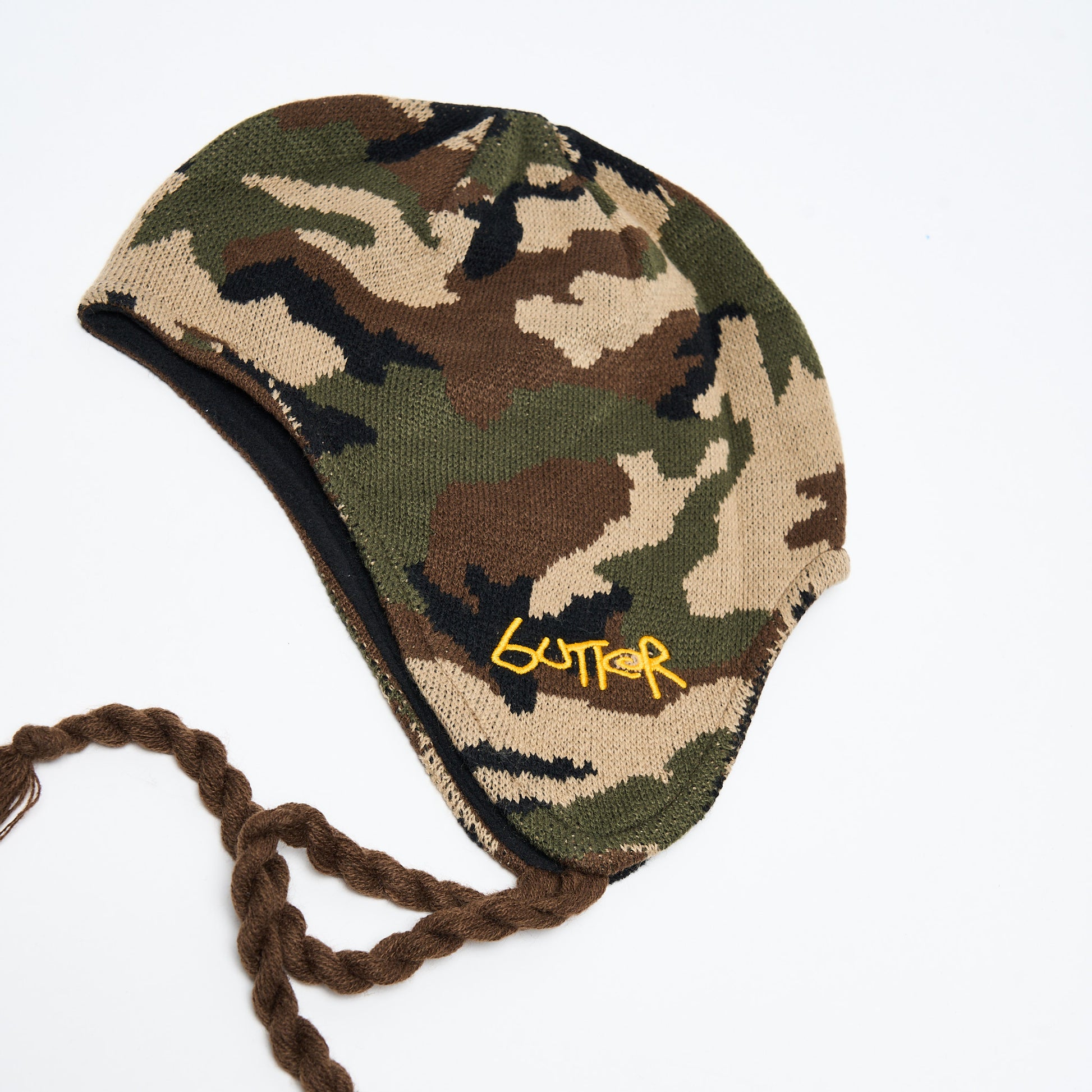 Butter Goods - Earflap Beanie (Woodland Camo)