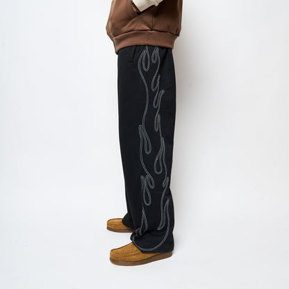 Butter Goods - Flame Fleece Pants (Black)