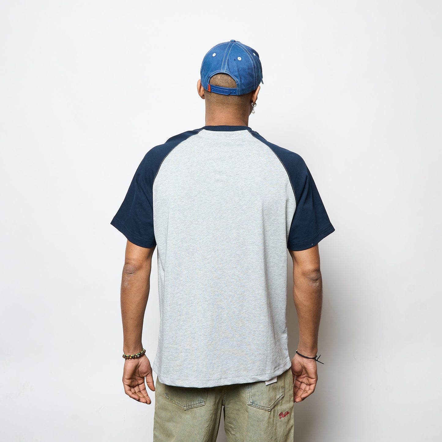 Butter Goods - Harvest Raglan Tee (Navy / Heather)