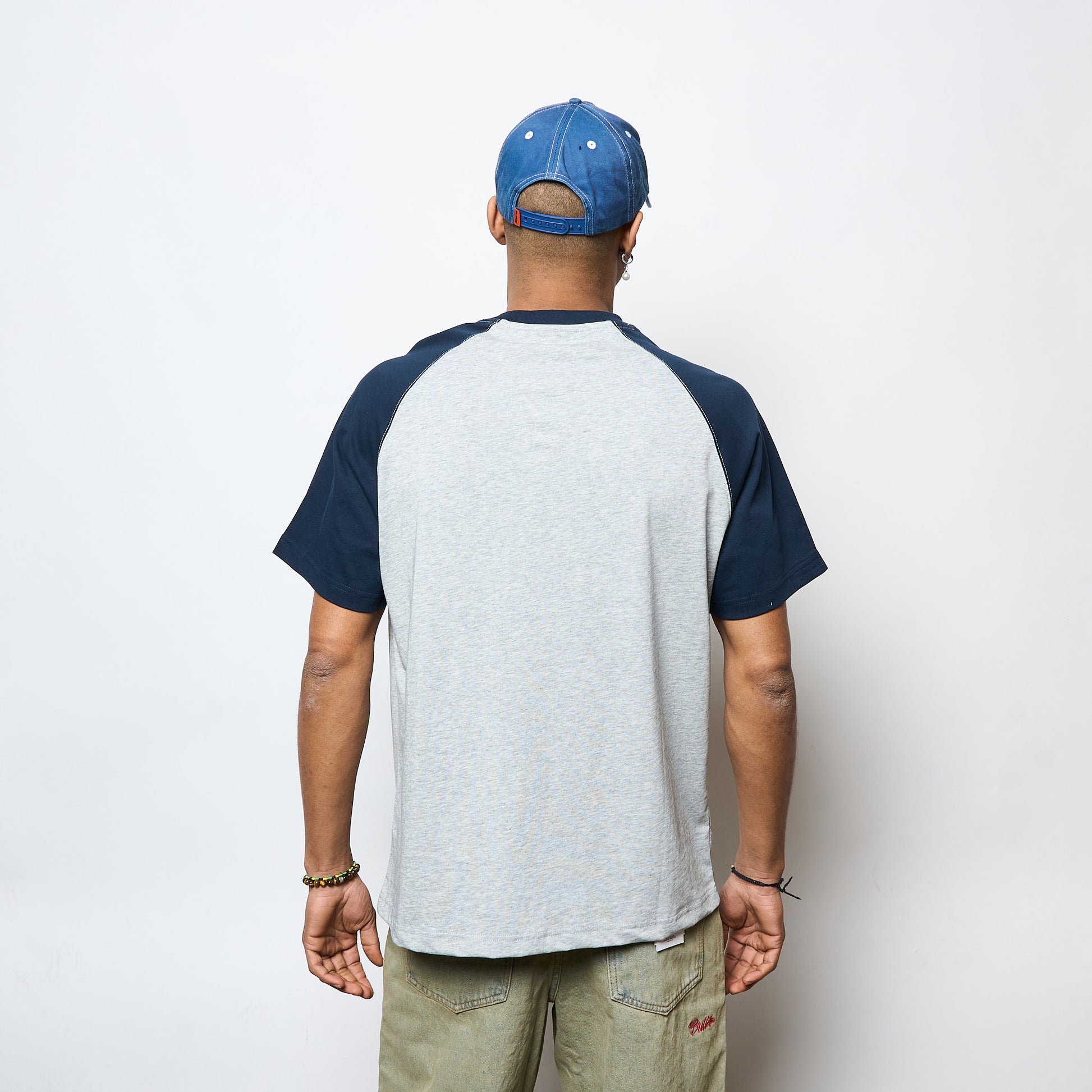 Butter Goods - Harvest Raglan Tee (Navy / Heather)