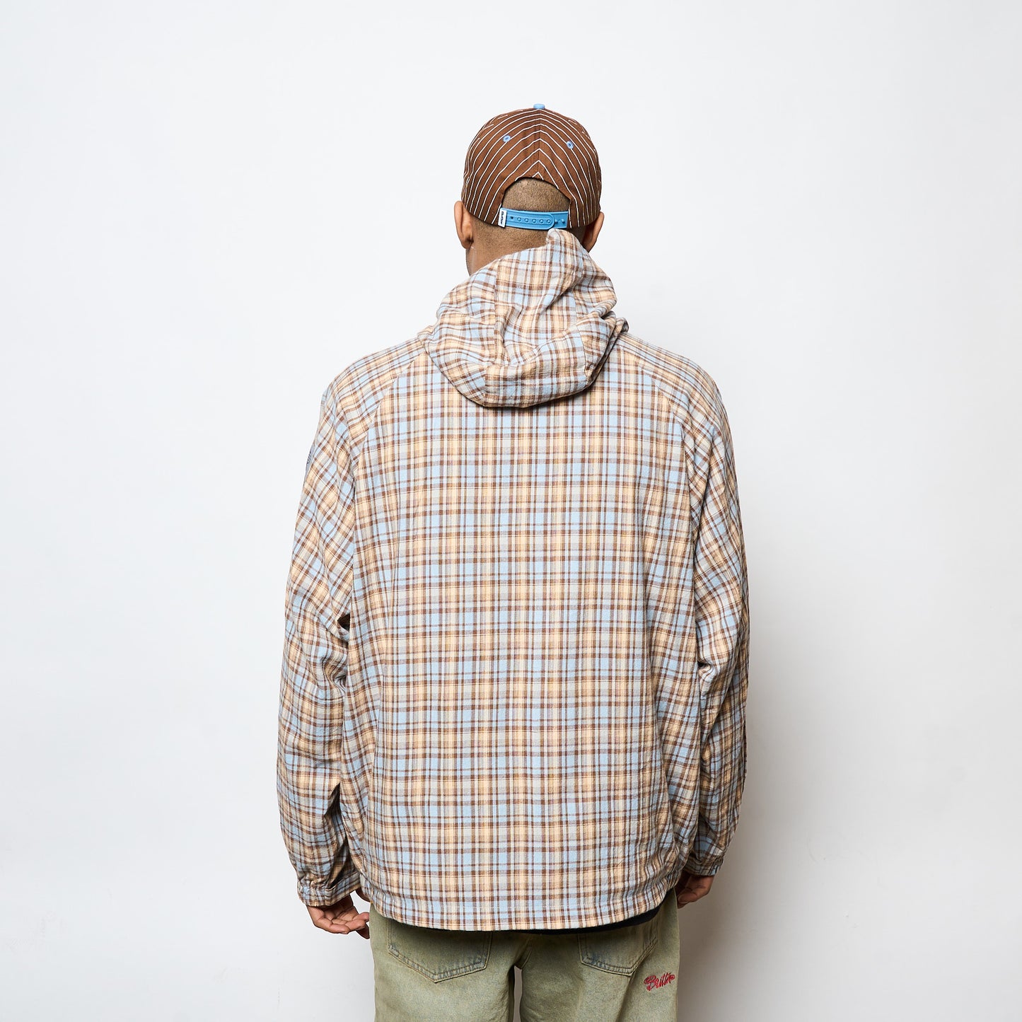 Butter Goods - Plaid Equipment Anorak (Sky / Tan)